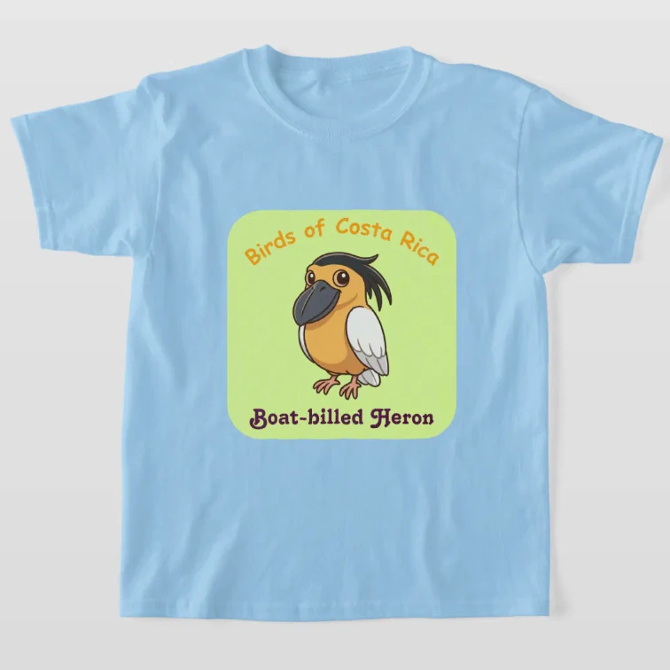 Boat-billed Heron(Birds of Costa Rica) 2 Tシャツ
